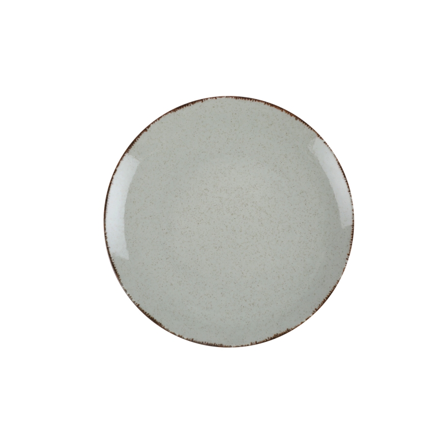 Set de masă, 18 piese, verde/porțelan