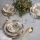 Set de masă 24 buc. maro/ceramică