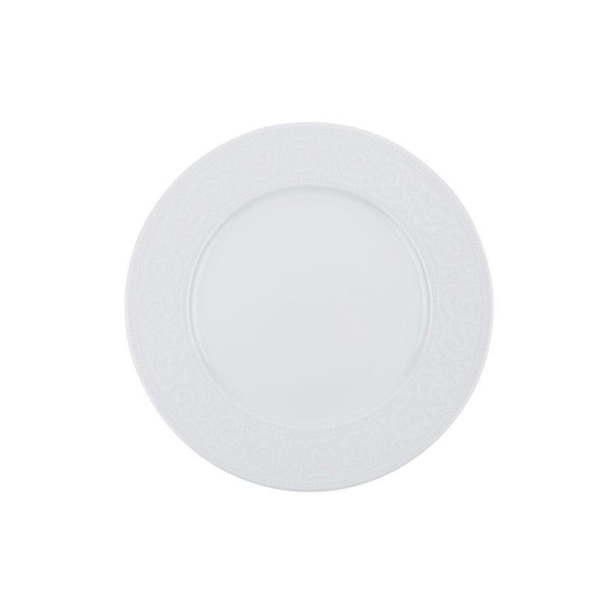 Set de masă, 24 piese, alb/porțelan