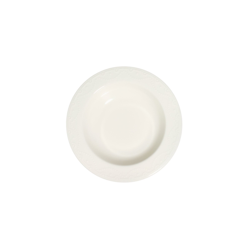 Set de masă 24 piese alb/porțelan