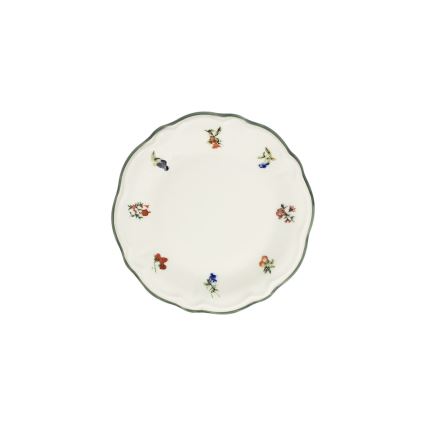 Set de masă 24 piese alb/verde, din porțelan