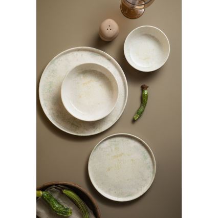 Set de masă 24 piese bej/porțelan