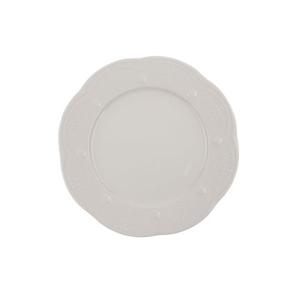 Set de masă, 24 piese, crem, din porțelan