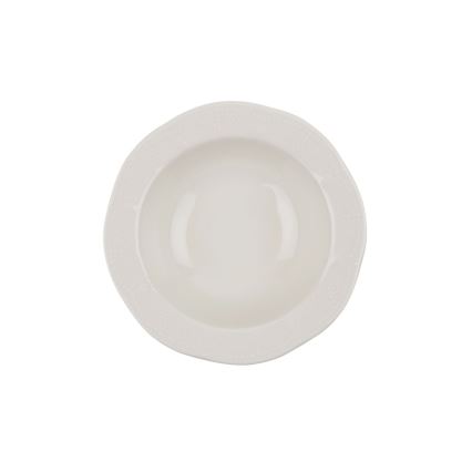 Set de masă, 24 piese, crem, din porțelan