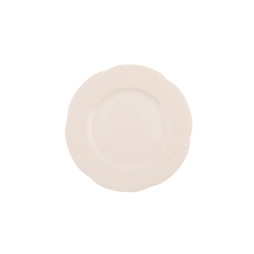 Set de masă 24 piese crem/porțelan