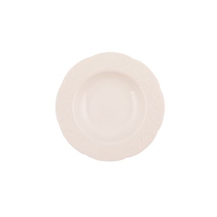 Set de masă 24 piese crem/porțelan