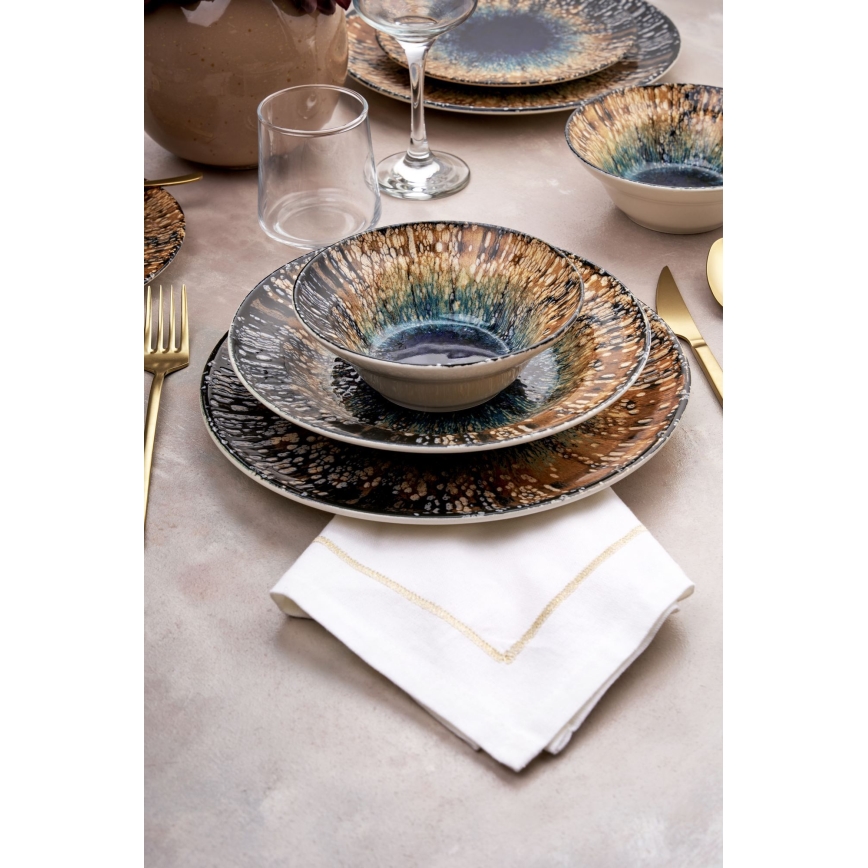 Set de masă 24 piese multicolor/ceramică