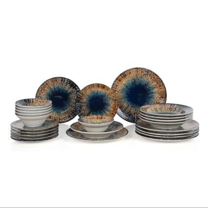 Set de masă 24 piese multicolor/ceramică