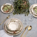 Set de masă 24 piese, multicolor, din ceramică