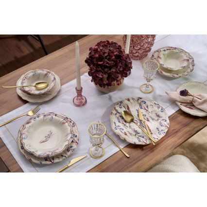 Set de masă 24 piese multicolor/porțelan