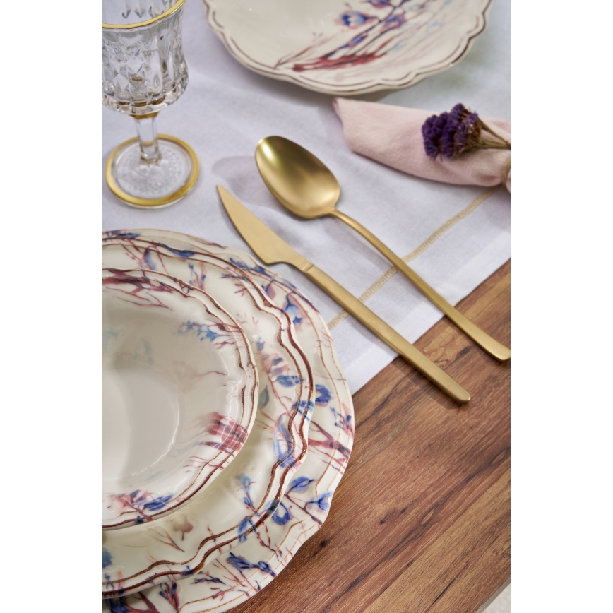 Set de masă 24 piese multicolor/porțelan