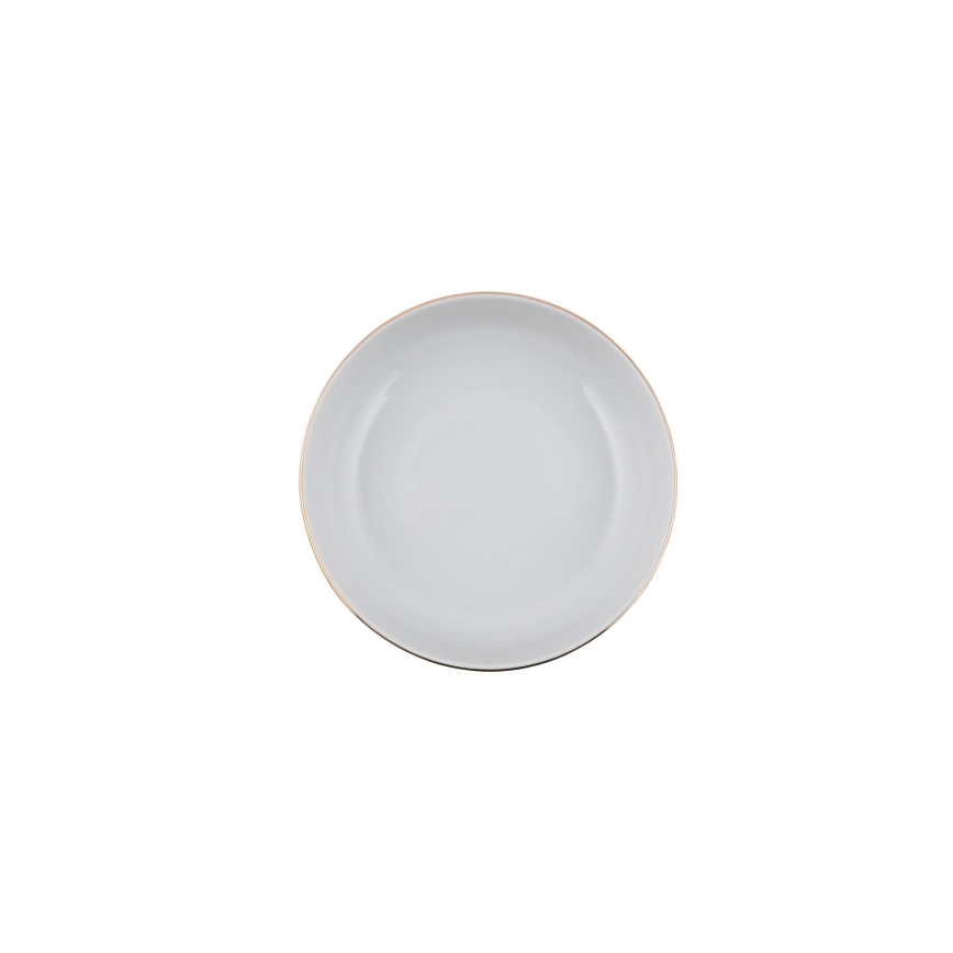 Set de masă, 24 piese, porțelan alb cu accente aurii