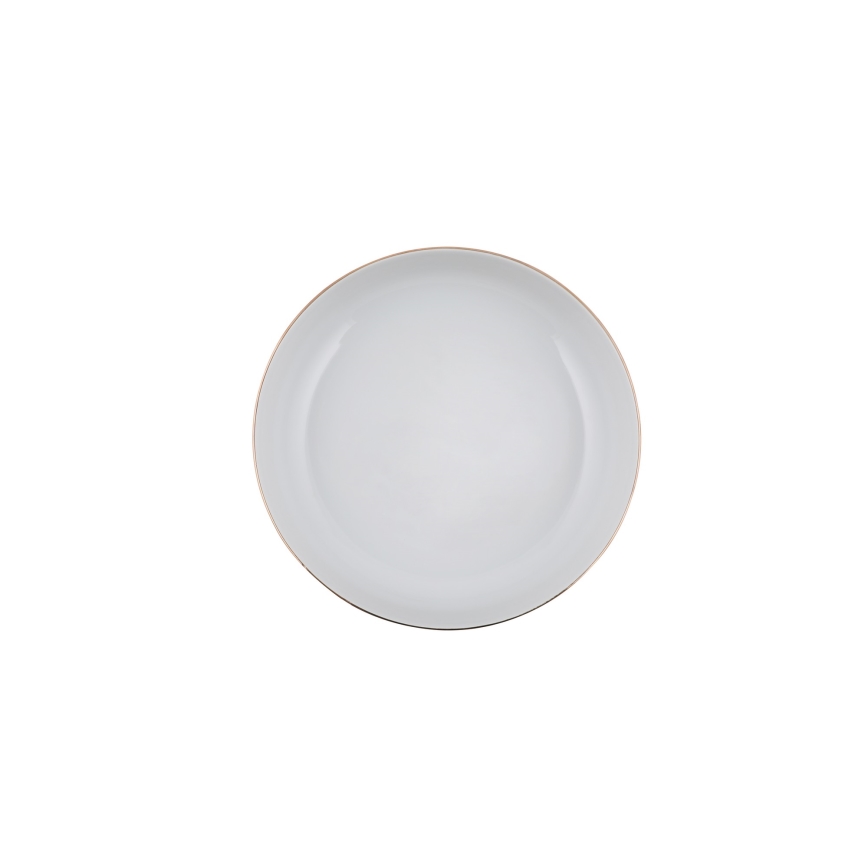 Set de masă, 24 piese, porțelan alb cu accente aurii