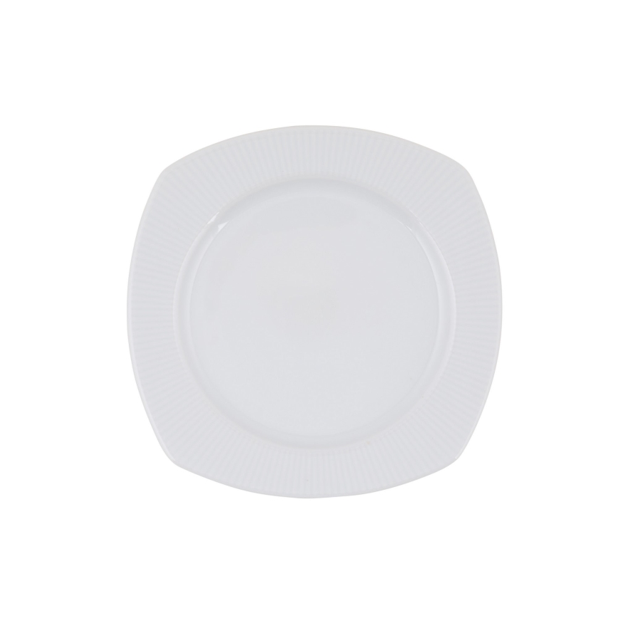 Set de masă, 24 piese, porțelan, alb