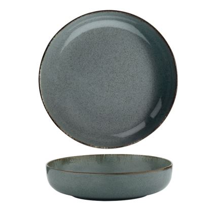 Set de masă 24 piese, porțelan, albastru