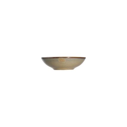 Set de masă 27 piese, porțelan, alb/maro