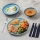 Set de masă 3 piese albastru/porțelan