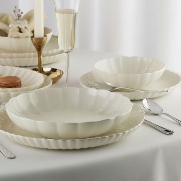 Set de masă 52 piese alb/porțelan