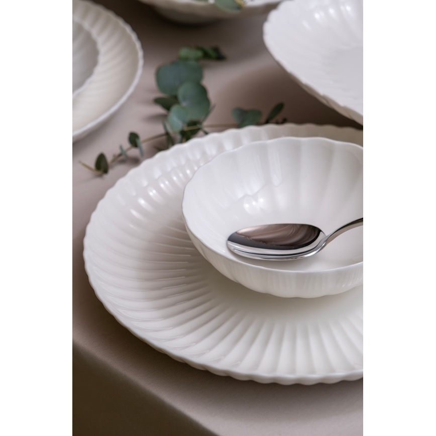 Set de masă 52 piese alb/porțelan