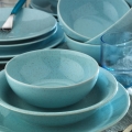 Set de masă din porțelan, 24 piese, albastru