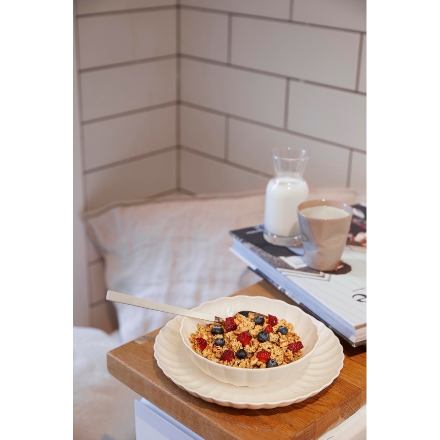 Set de masă din porțelan, 27 piese, alb