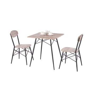Set de masă KABIR 70x70 cm stejar/negru