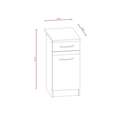 Set de mobilier de bucătărie VALERIA, 240 cm, maro/stejar Sonoma