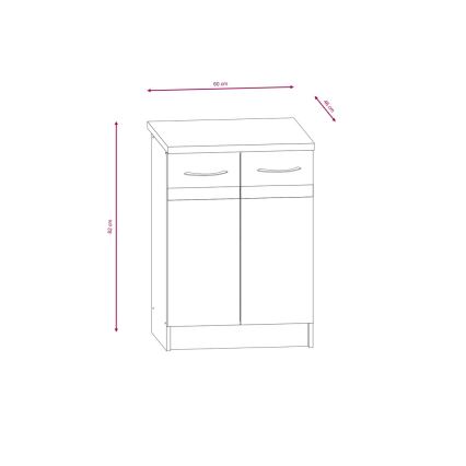 Set de mobilier de bucătărie VALERIA, 240 cm, maro/stejar Sonoma