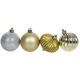 Set de ornamente de Crăciun 30 buc. aurii/argintii