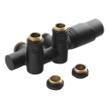 Set de racorduri termostatice pentru racord central Bruckner WICHER COMBI negru mat