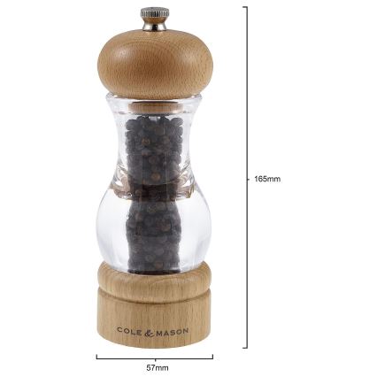 Set de râșnițe pentru piper și sare BEECH 2 buc. fag 16,5 cm Cole&Mason