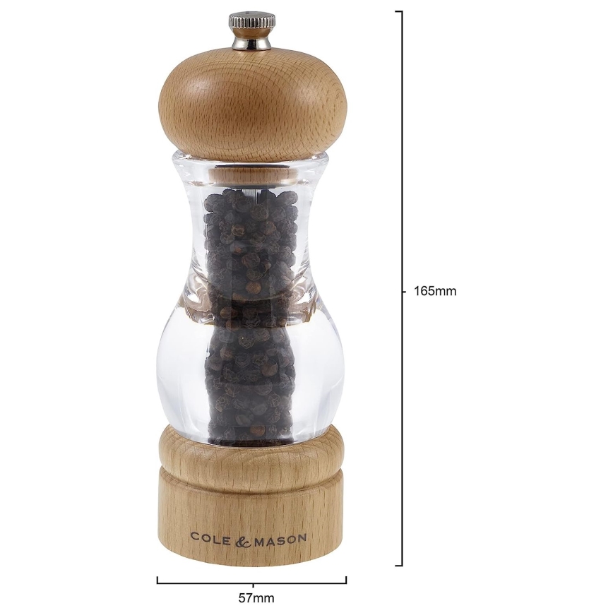 Set de râșnițe pentru piper și sare BEECH 2 buc. fag 16,5 cm Cole&Mason