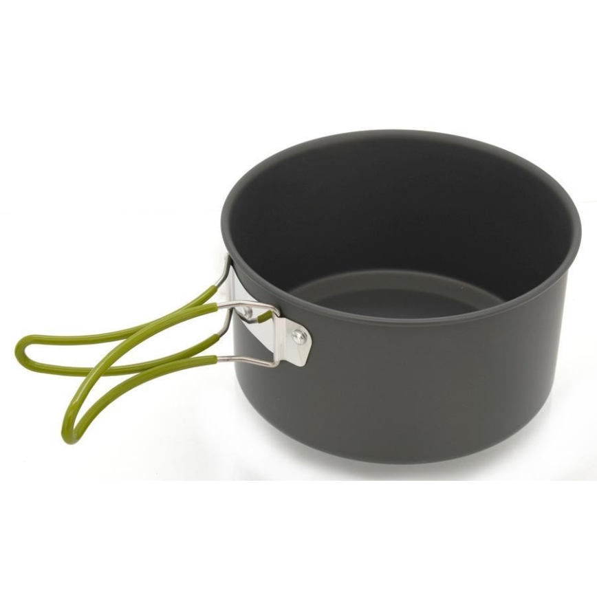 Set de vase de camping cu accesorii, 9 piese