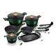 Set de vase de gătit cu suprafață din titan 14 buc. verde/negru BerlingerHaus