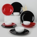 Set de veselă 12 piese, multicolor, din ceramică