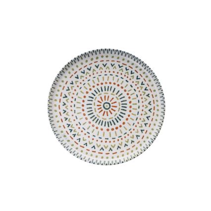 Set de veselă, 12 piese, multicolor, din porțelan