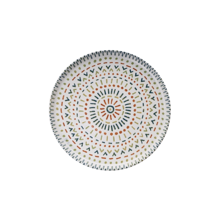 Set de veselă, 12 piese, multicolor, din porțelan