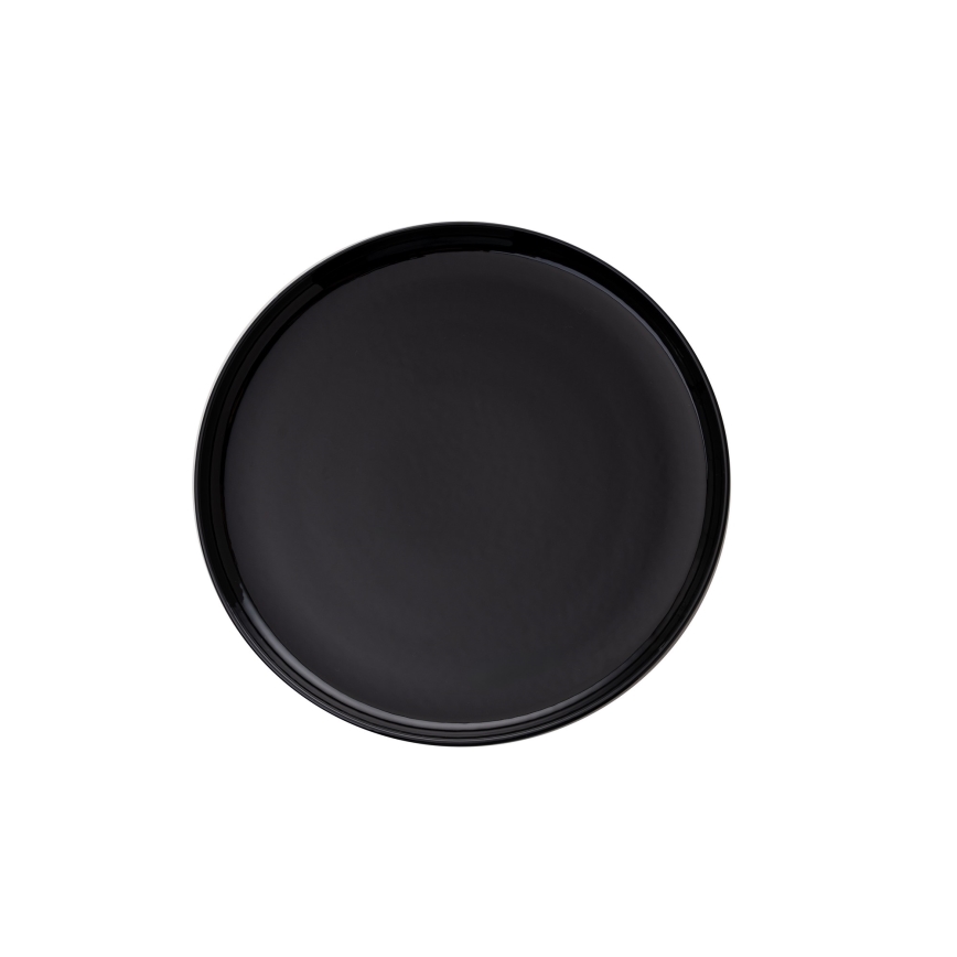 Set de veselă 12 piese negru/porțelan