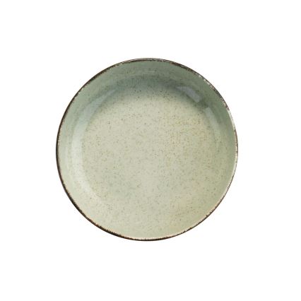 Set de veselă, 12 piese, verde/porțelan