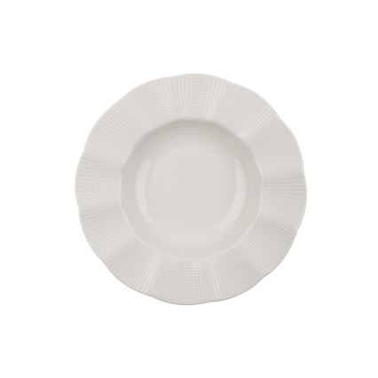 Set de veselă, 18 piese, alb/porțelan