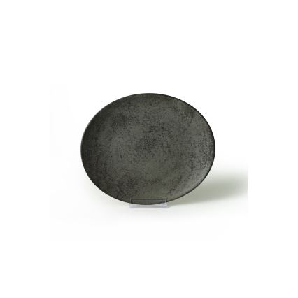 Set de veselă 18 piese, antracit/verde, din ceramică