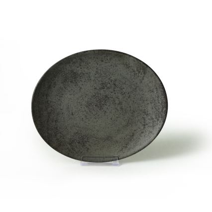 Set de veselă 18 piese, antracit/verde, din ceramică