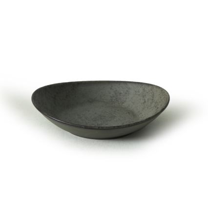 Set de veselă 18 piese, antracit/verde, din ceramică