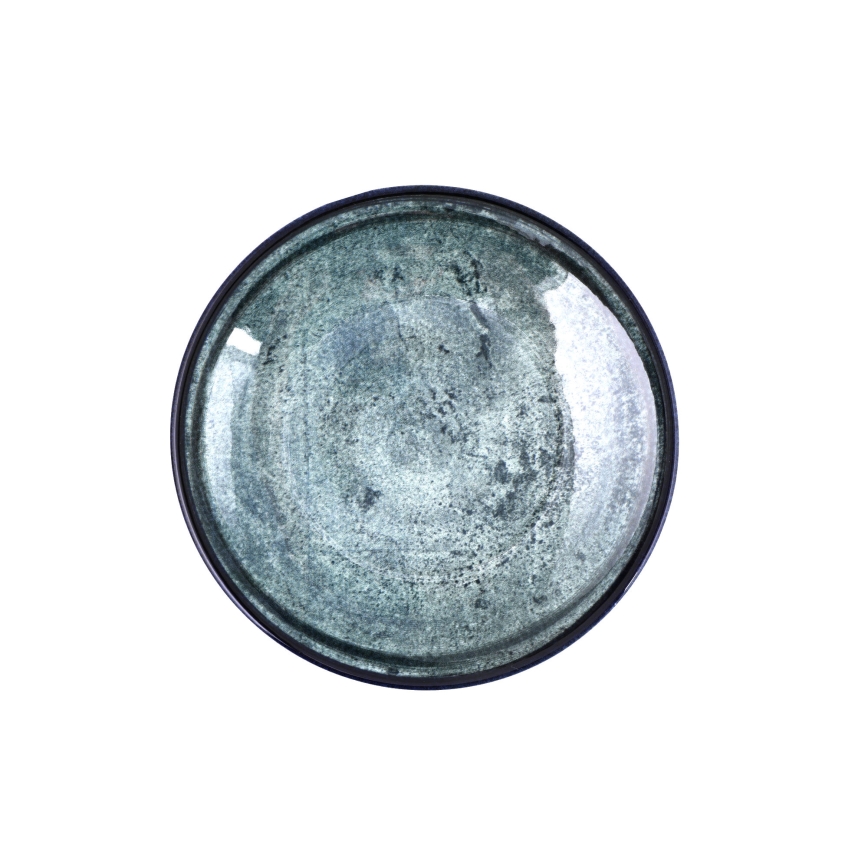 Set de veselă, 18 piese, din porțelan, albastru