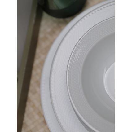 Set de veselă 18 piese, porțelan alb