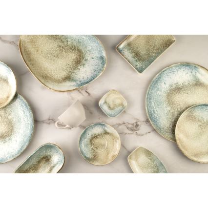 Set de veselă 18 piese, porțelan multicolor