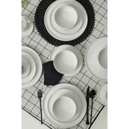 Set de veselă, 20 piese, alb/ceramică