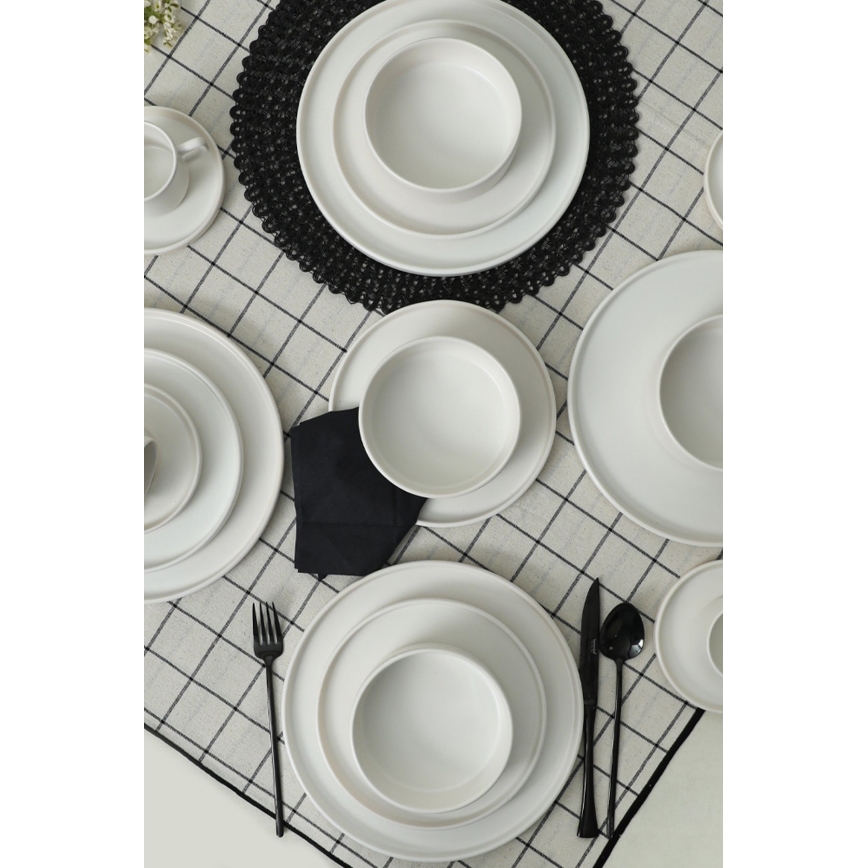 Set de veselă, 20 piese, alb/ceramică
