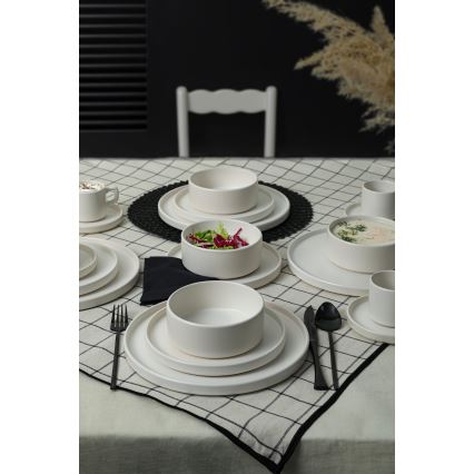 Set de veselă, 20 piese, alb/ceramică