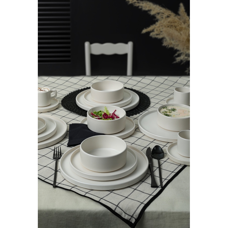 Set de veselă, 20 piese, alb/ceramică